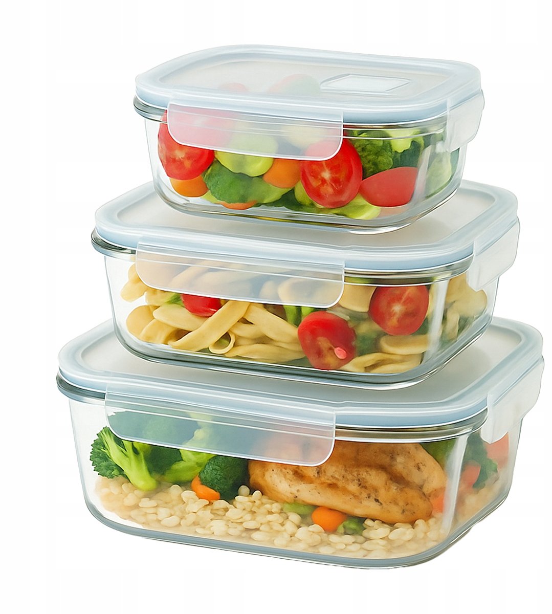 Bimberek Serie - Hermetische Lunchbox Set - 370ml + 640ml + 1040ml - BPA-vrij