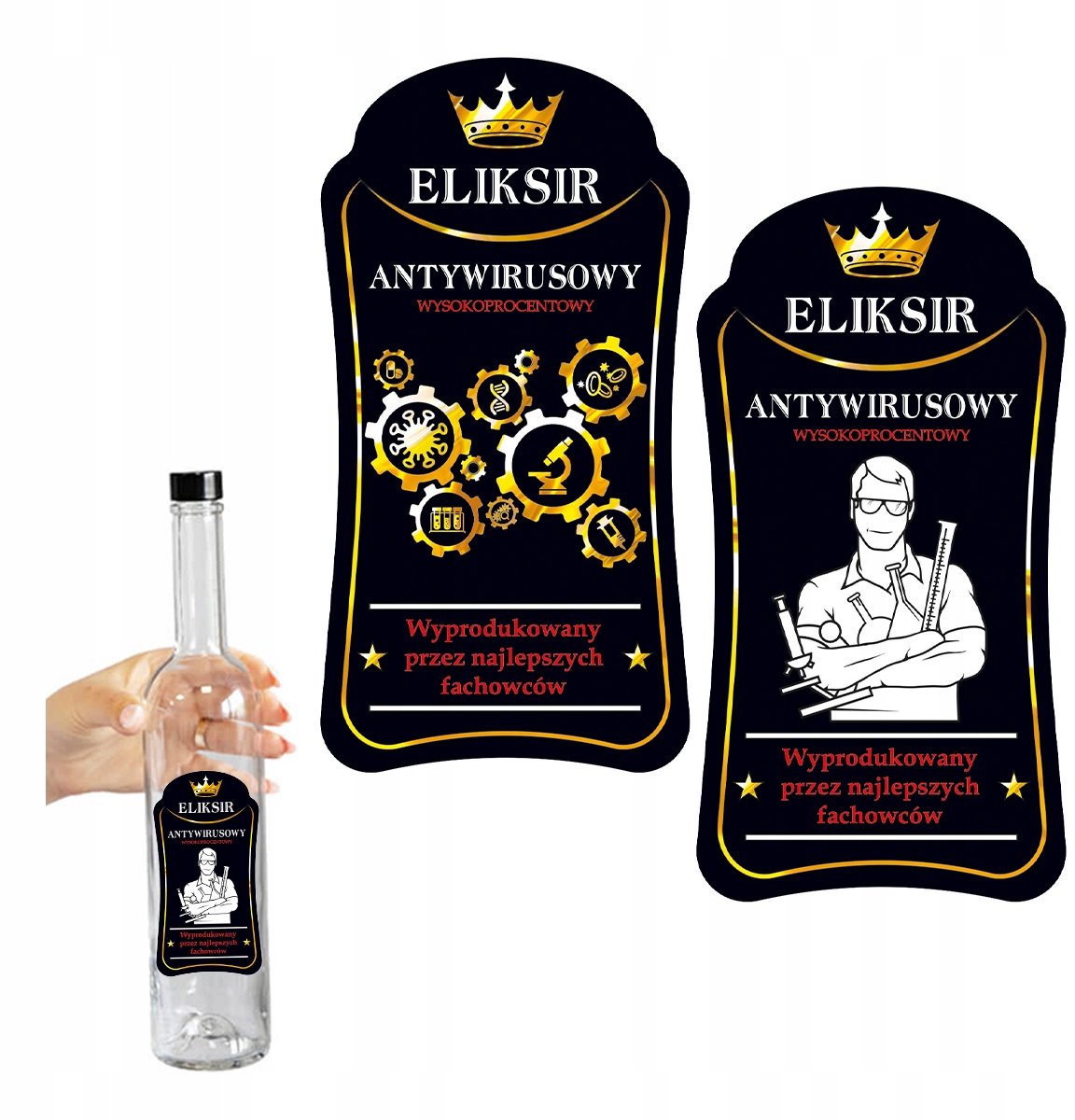 Bimberek - Etykette - ELIKSIR ANTYWIRUSOWY - 10 stuks - Zelfklevend