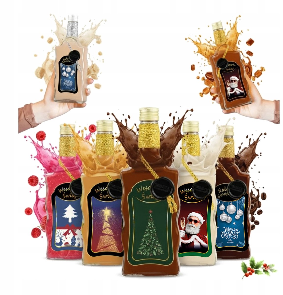 Bimberek OZDOBNA FALA Serie - Decoratieve Fles - 500ml - Voor Alcoholische Dranken