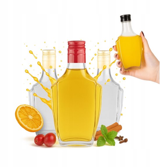 Bimberek Nobel Serie - Glazen Fles - 250ml - Elegant Design - Voor Huisgemaakte Dranken van Bimberek — afbeelding 2