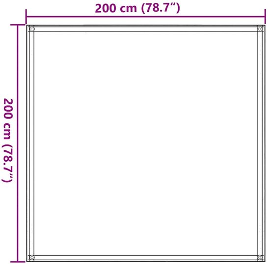 Tent Tapijt - Grondzeil Outdoor Kleed - Kamperen en Terras - Waterdoorlatend HDPE Materiaal - 200x200 cm - Zandkleur — afbeelding 5