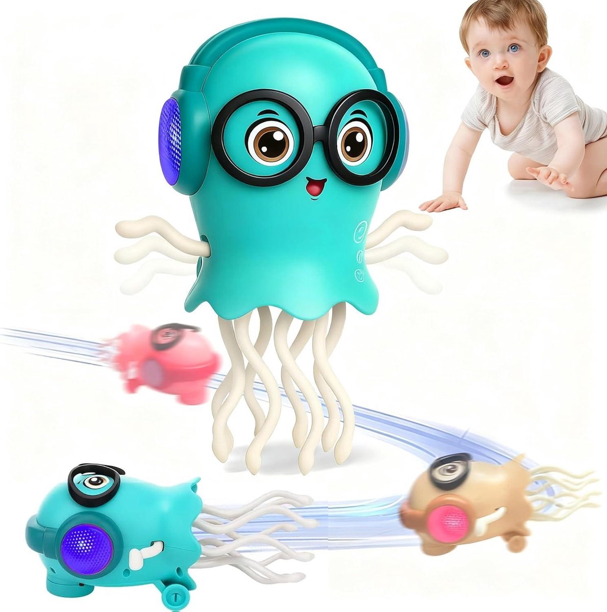 Muziek Speelgoed - Geluid Speelgoed - Baby Ontwikkeling - Automatische Bediening - 1 cm - Blauw