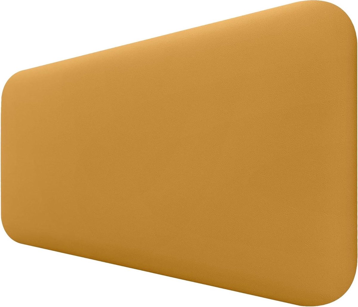 Hoofdbord Gestoffeerd - Hoofdeinde Bed - Slaapkamer Aankleden - Vlekwerende Stof - 90 x 50 cm - Mosterd