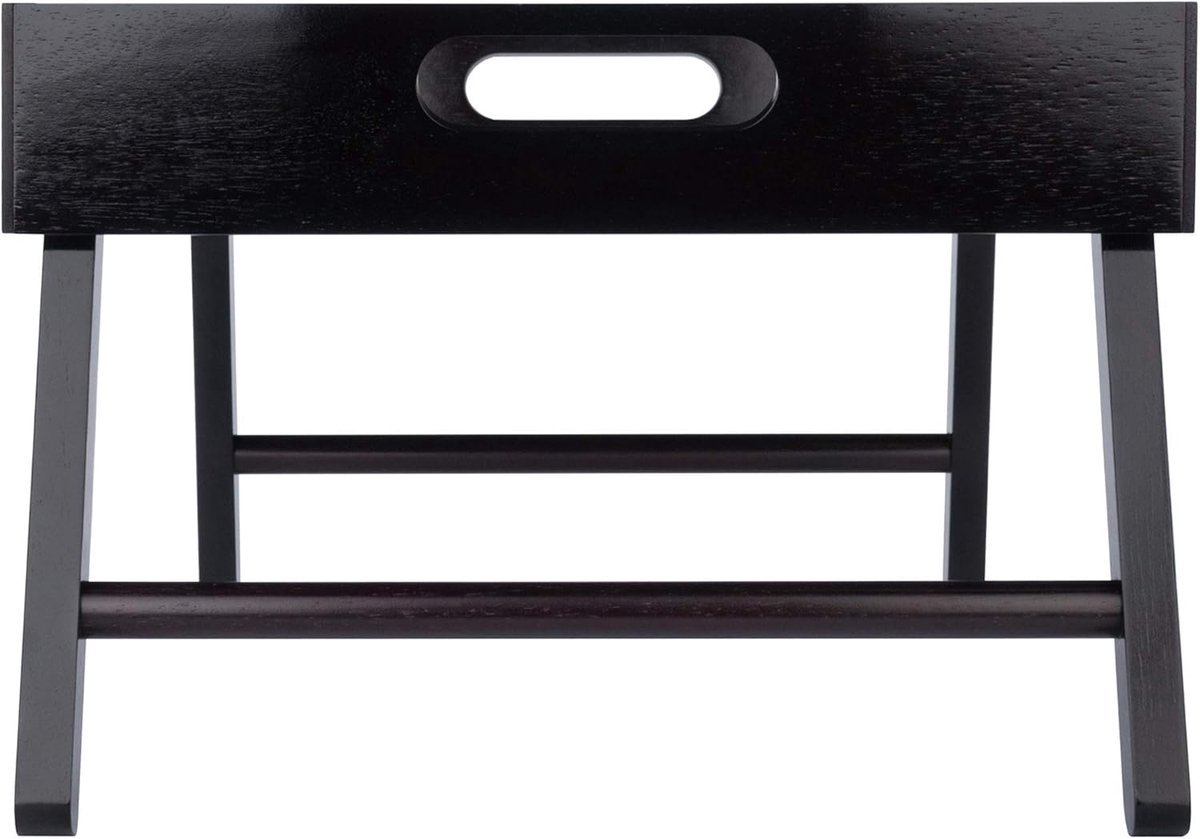 Houten Bed Dienblad - Ontbijt Tray Serveerblad - Ontbijt Serveren - Opvouwbare Poten - Oversized - Espresso — cadeau in Cadeau-ideeën - foto 3