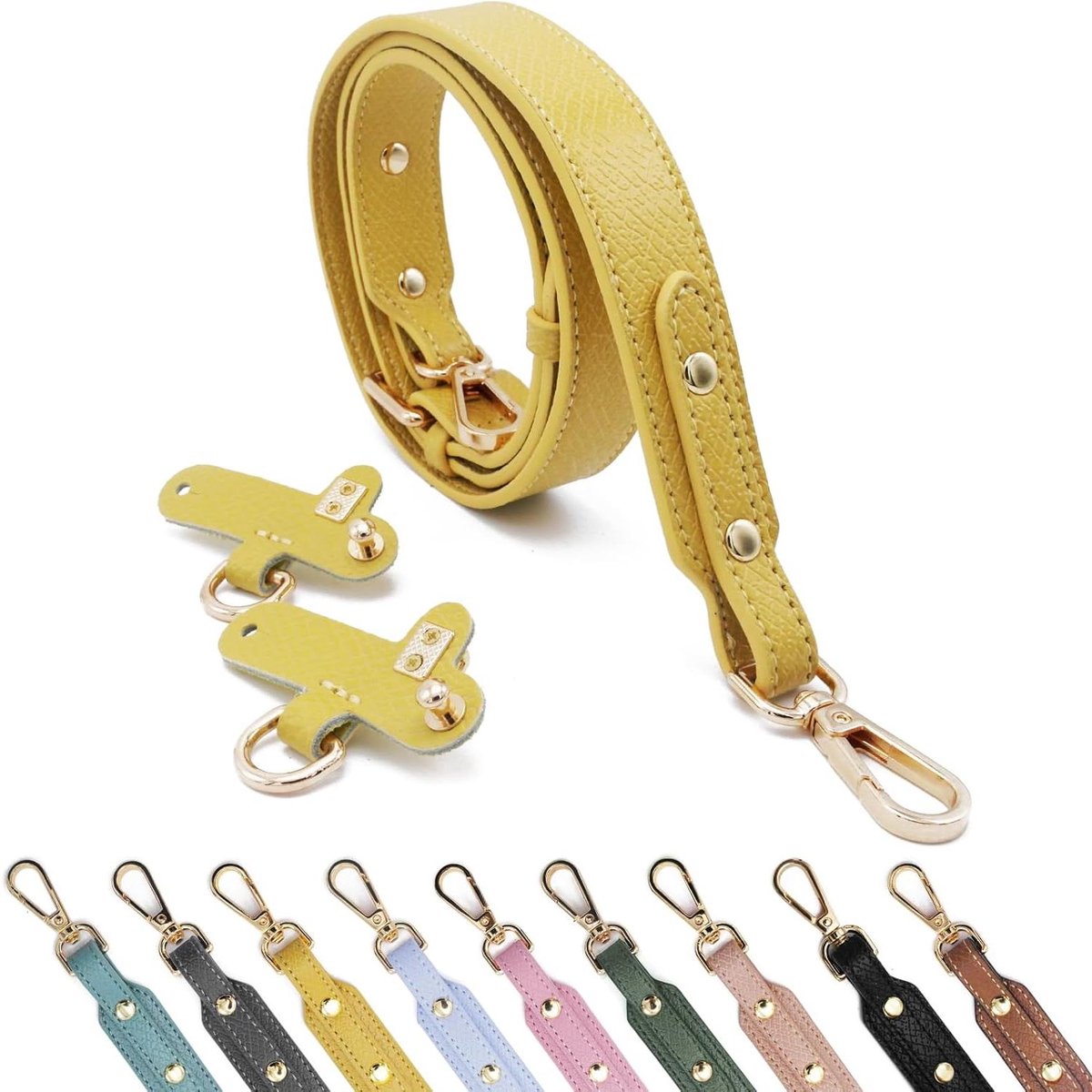 Schouderband voor Tassen - Handbag Strap - Tas Personaliseren - Verstelbaar - 2.5 cm Breed - Geelgoud