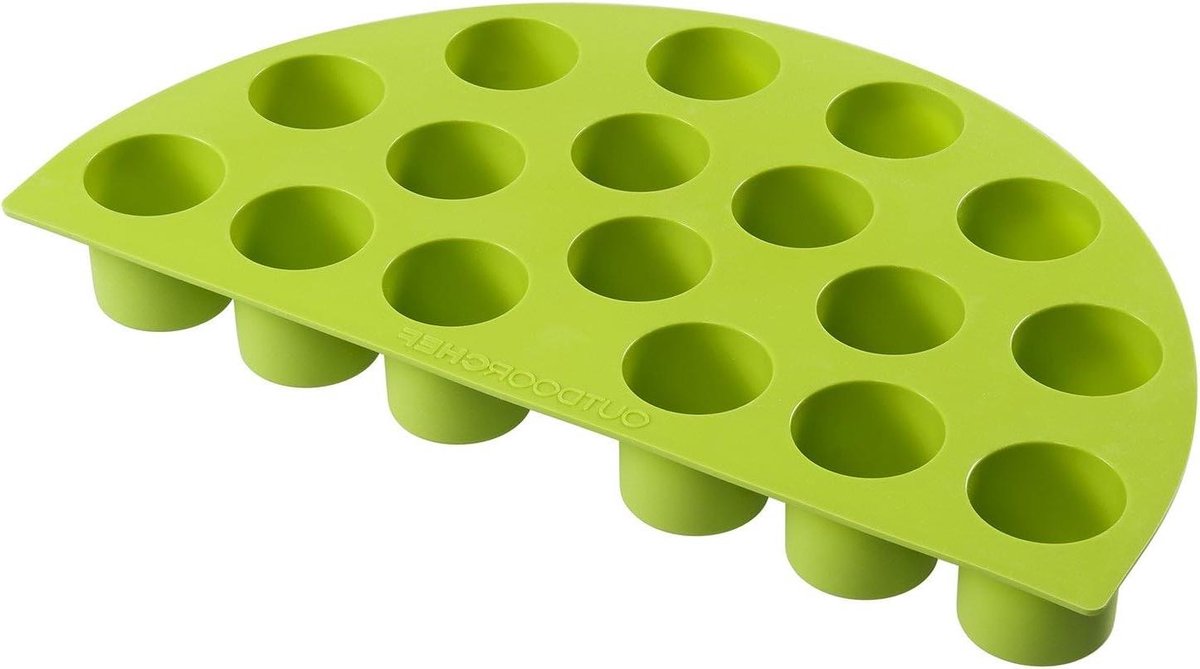 Siliconen Bakvorm - Muffin Vorm - Desserts Bakken - Cilindervorm - 17 Muffins - Groen