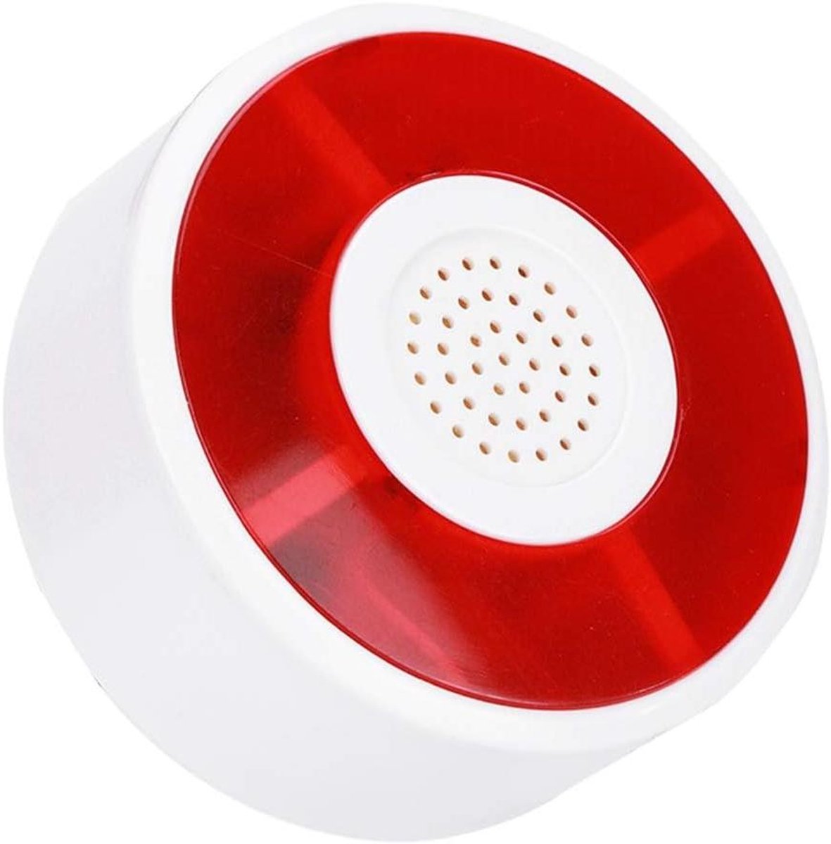 LED Alarmsysteem Sirene - Waarschuwingslampje Alarm - Beveiliging Huis Kantoor - Luide Akoestisch Optische Alarmfunctie - 12 Volt - Wit Rood