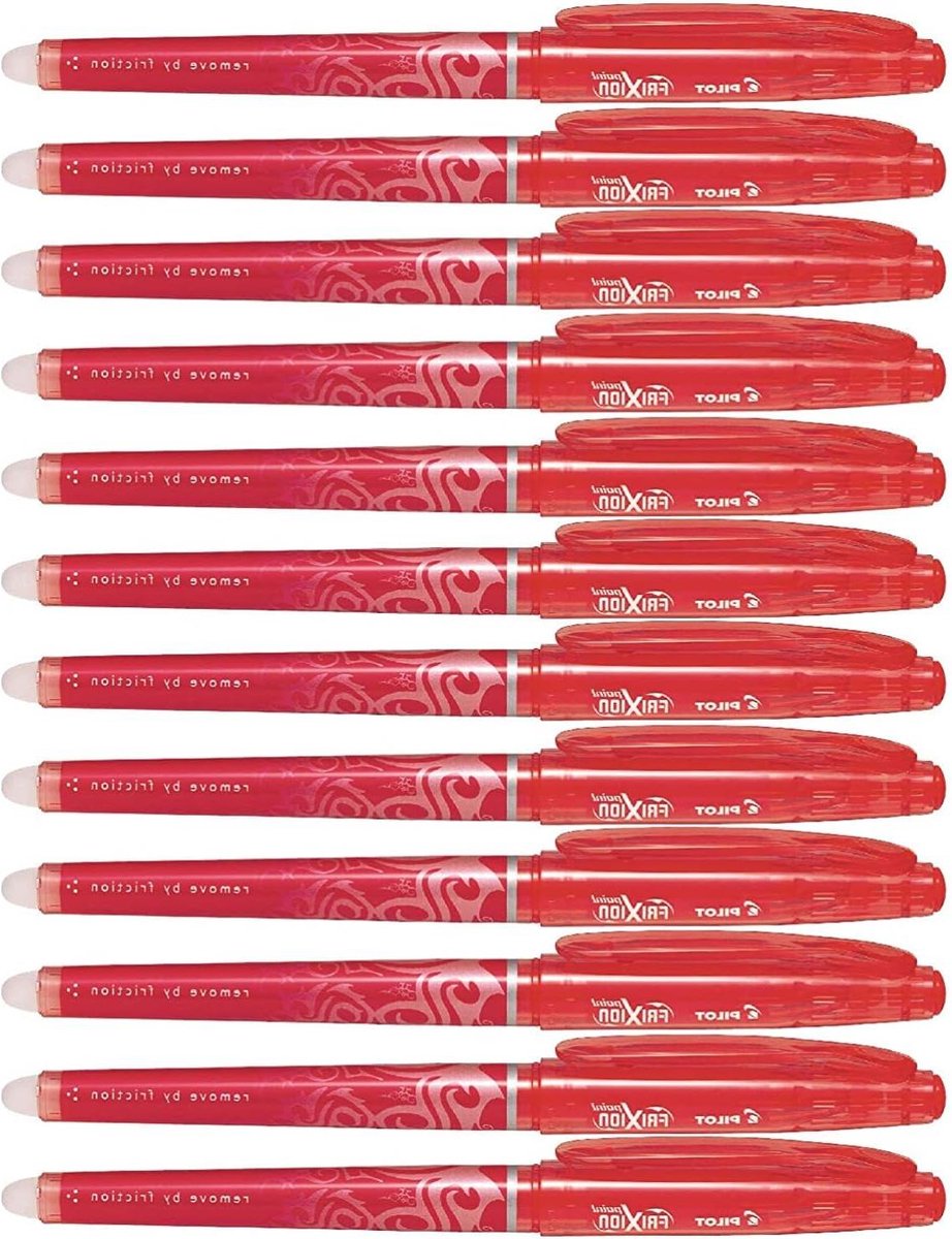 Rollerball Pennen - Wisbare Pennen - Fouten Corrigeren - Extra Fijne Punt - 12 stuks - Rood