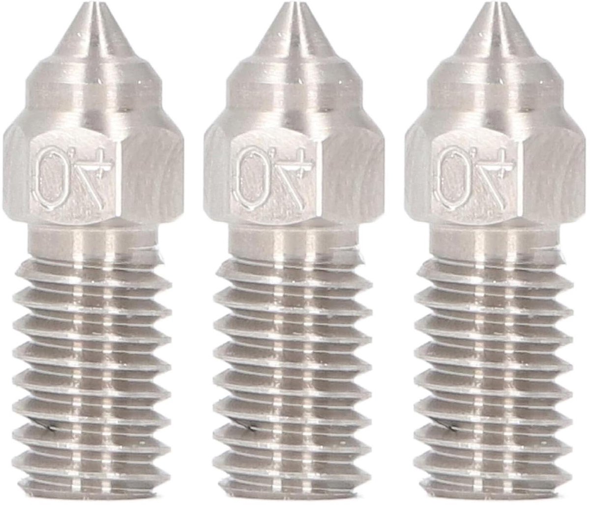 3D Printer Mondstuk - Extruder Tip - Soepel Printen - Roestvrij Staal - 0.4 mm - Zilver