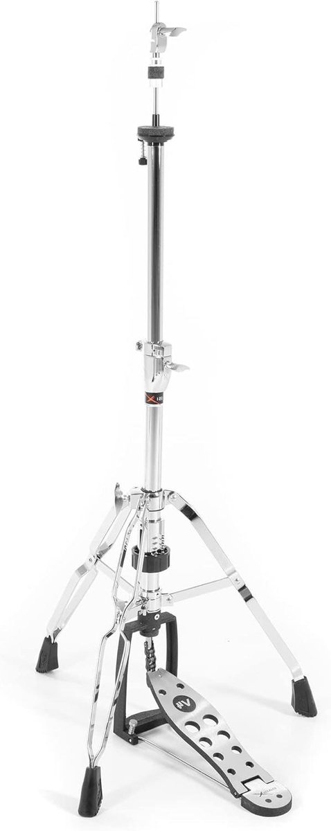 Hi-Hat Stand - Drum Statief - Muziek Maken - Dubbelwandig - 60-100 cm - zilver
