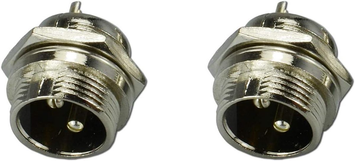 Luchtvaartstekker - Luchtaansluiting Stekker - Lassen en Snijden - 2-Pins - 2 stuks - Koper