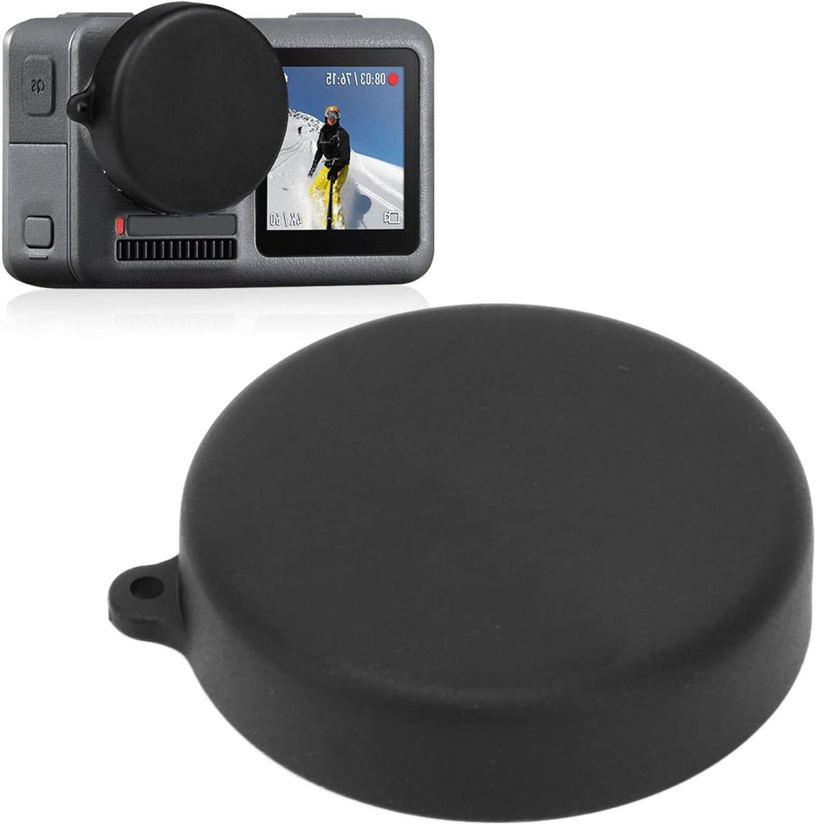 Lensdop Camera - Beschermkap Lens - Camera Beschermen - Antislip Plastic - 4 x 4 x 2 cm - Zwart