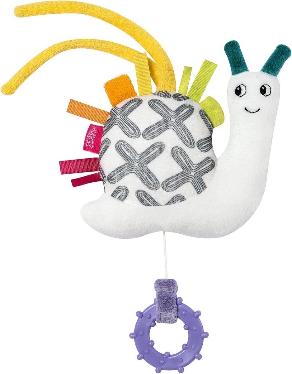 Muziekdoos Slak - Knuffel Melodie - Baby Kalmeren - Zachte Melodie - 21 cm - Meerkleurig