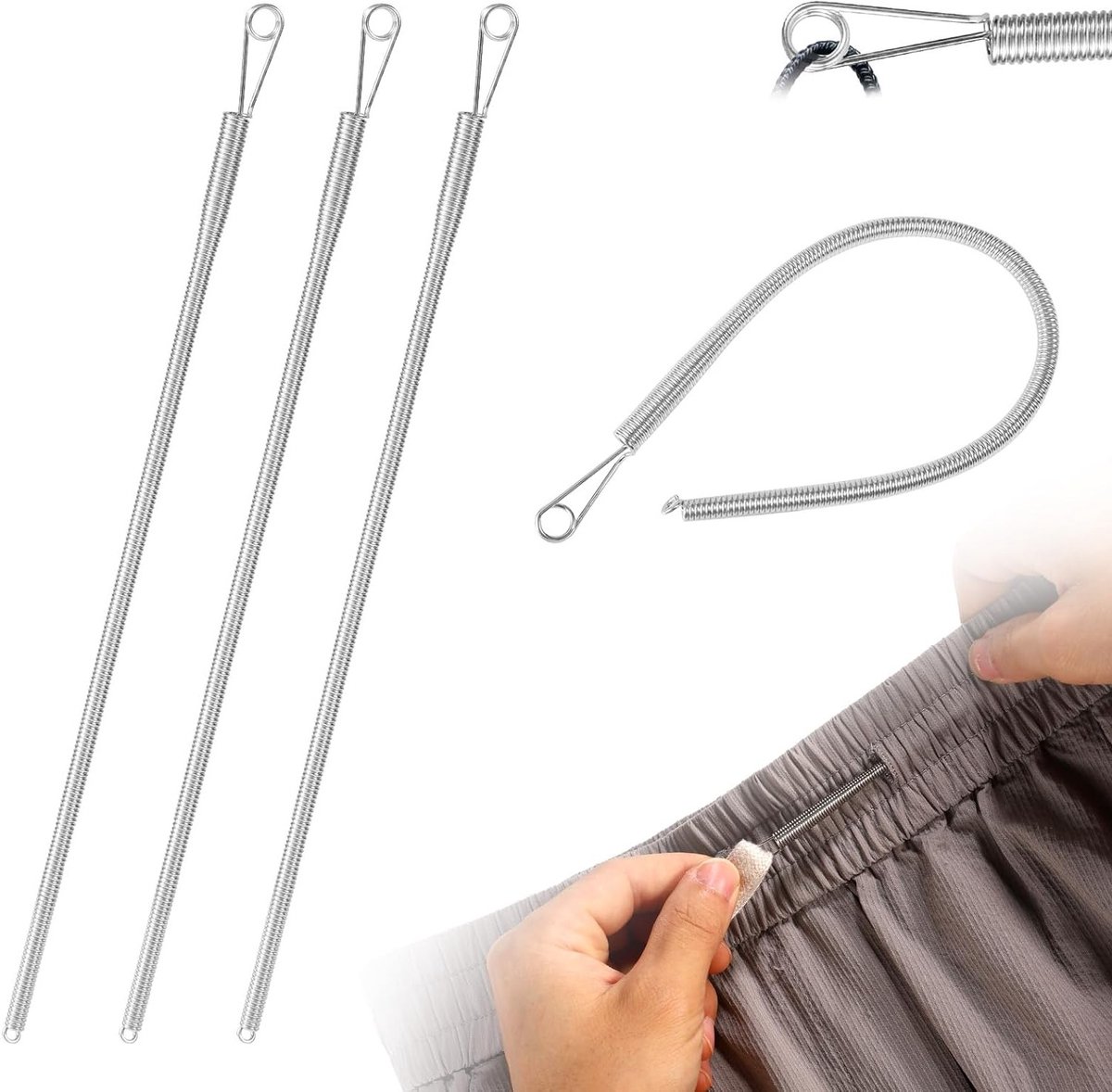 4-delige Trekkoord Draadtrekker Set van Staal, Multifunctionele Gereedschap voor Hoodies, Jassen en Broeken