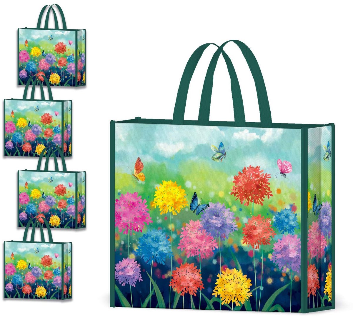 Store_9 - Boodschappentas - Herbruikbare boodschappentassen - Stijlvol en praktisch - Kerst herten - Opvouwbare tas - Geschikt voor boodschappen - ...