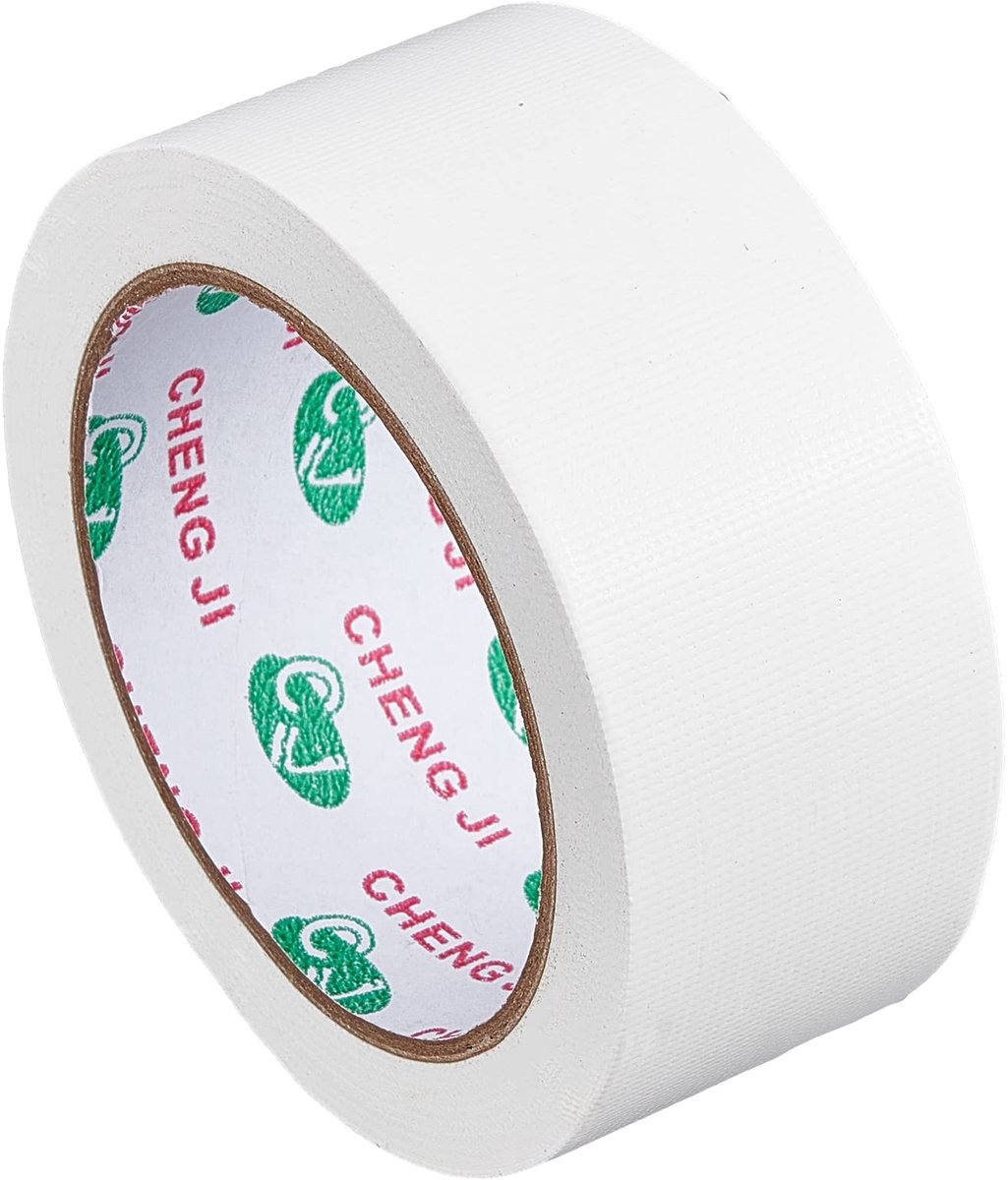 SPHProducts - Boekbinden Reparatie Tape - Zelfklevende Stof Tape - 20m x 45mm - Wit - Duurzaam en Veilig - Ideaal voor Craftprojecten - Geschikt voor