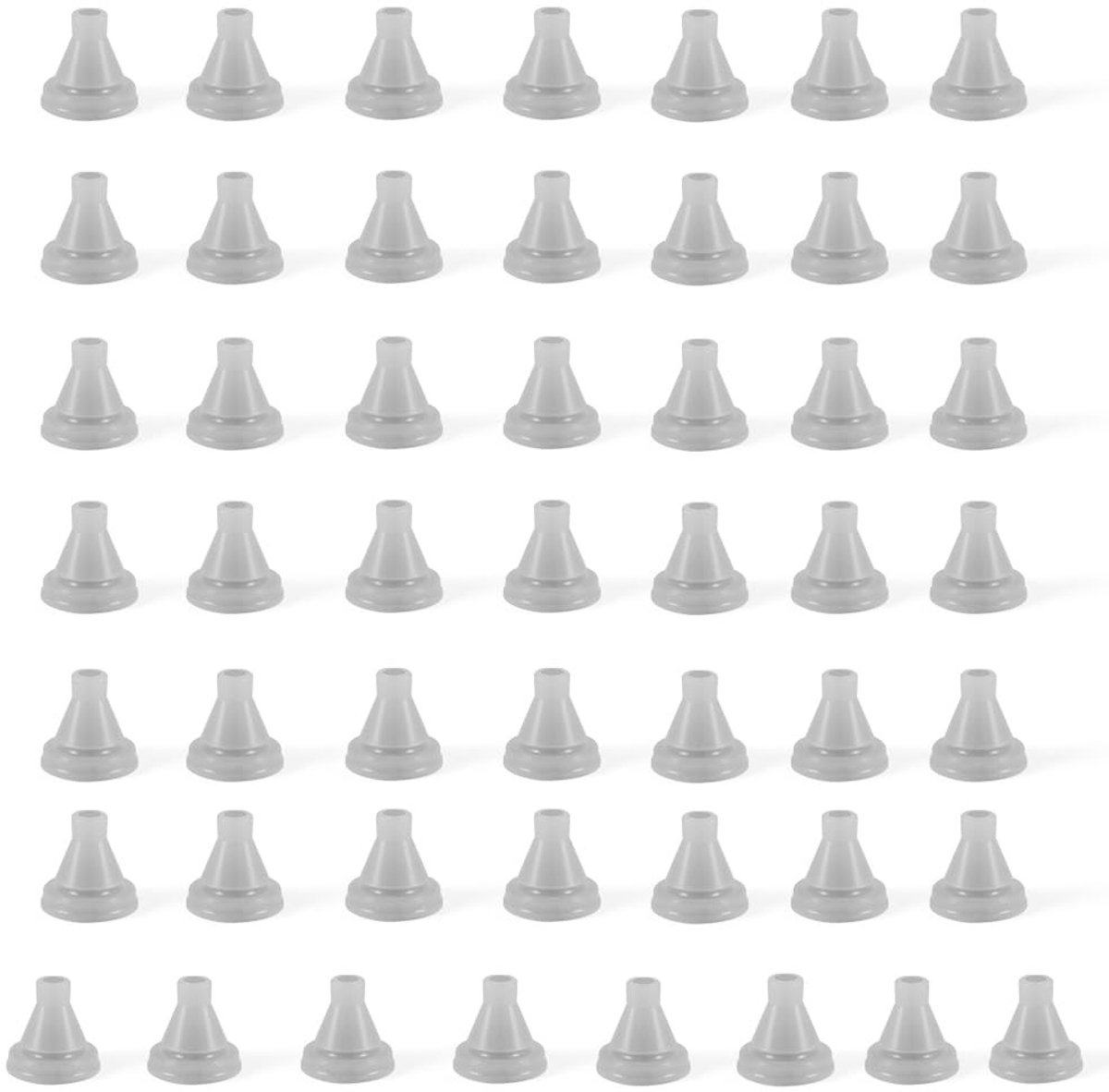 Store_9 - Reservesproeikop - Siliconen sproeimonden - Douchekop vervanging - Grijs - Universele sproeiuitloop - Voor 4 mm gatdiameter - 50 stuks