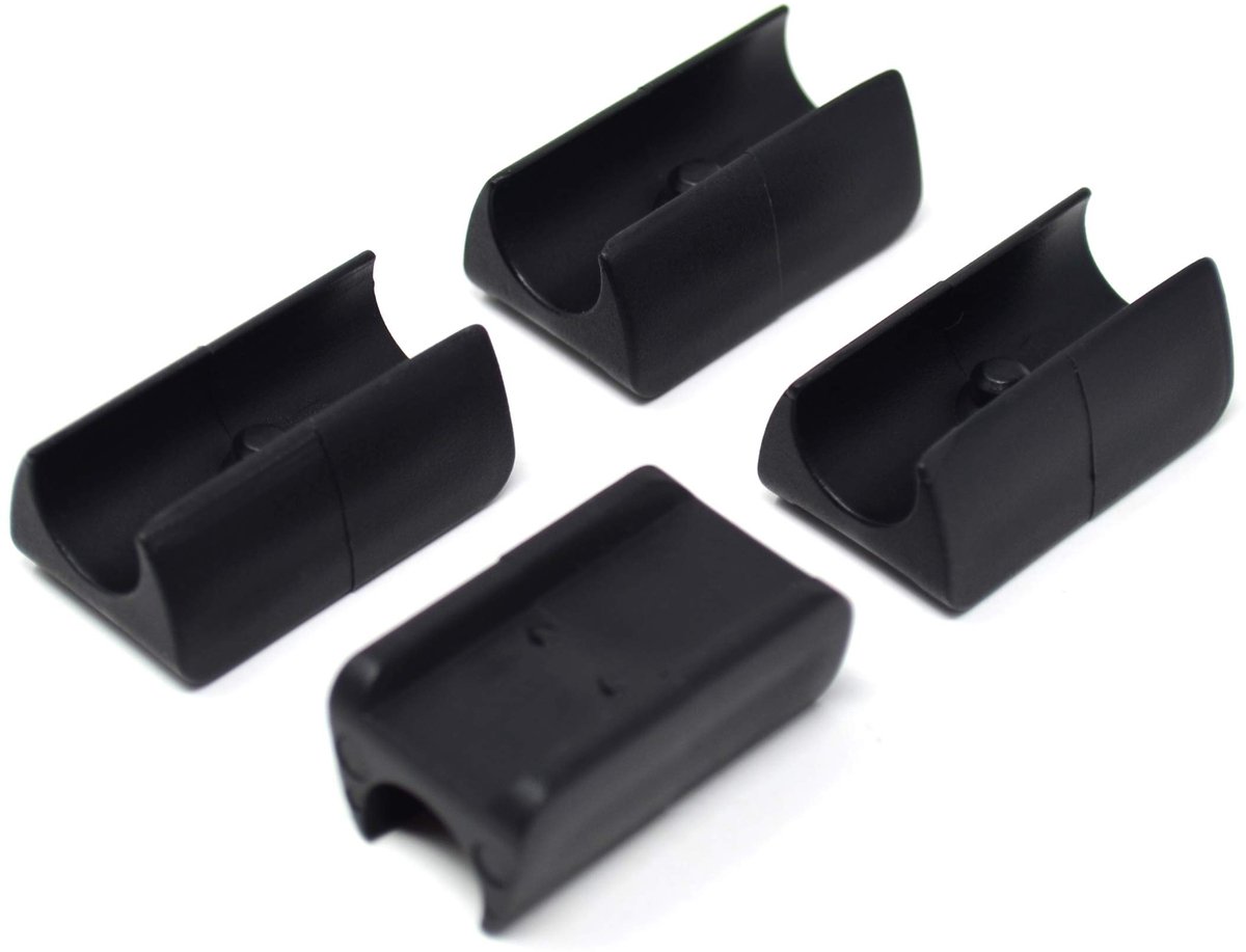 Golden crown - Meubelglijders - Set van 4 stuks - Perfect voor cantilever meubels - Zwart - Glijders voor rond buisframe - Diameter 10-11 mm - Ideaal