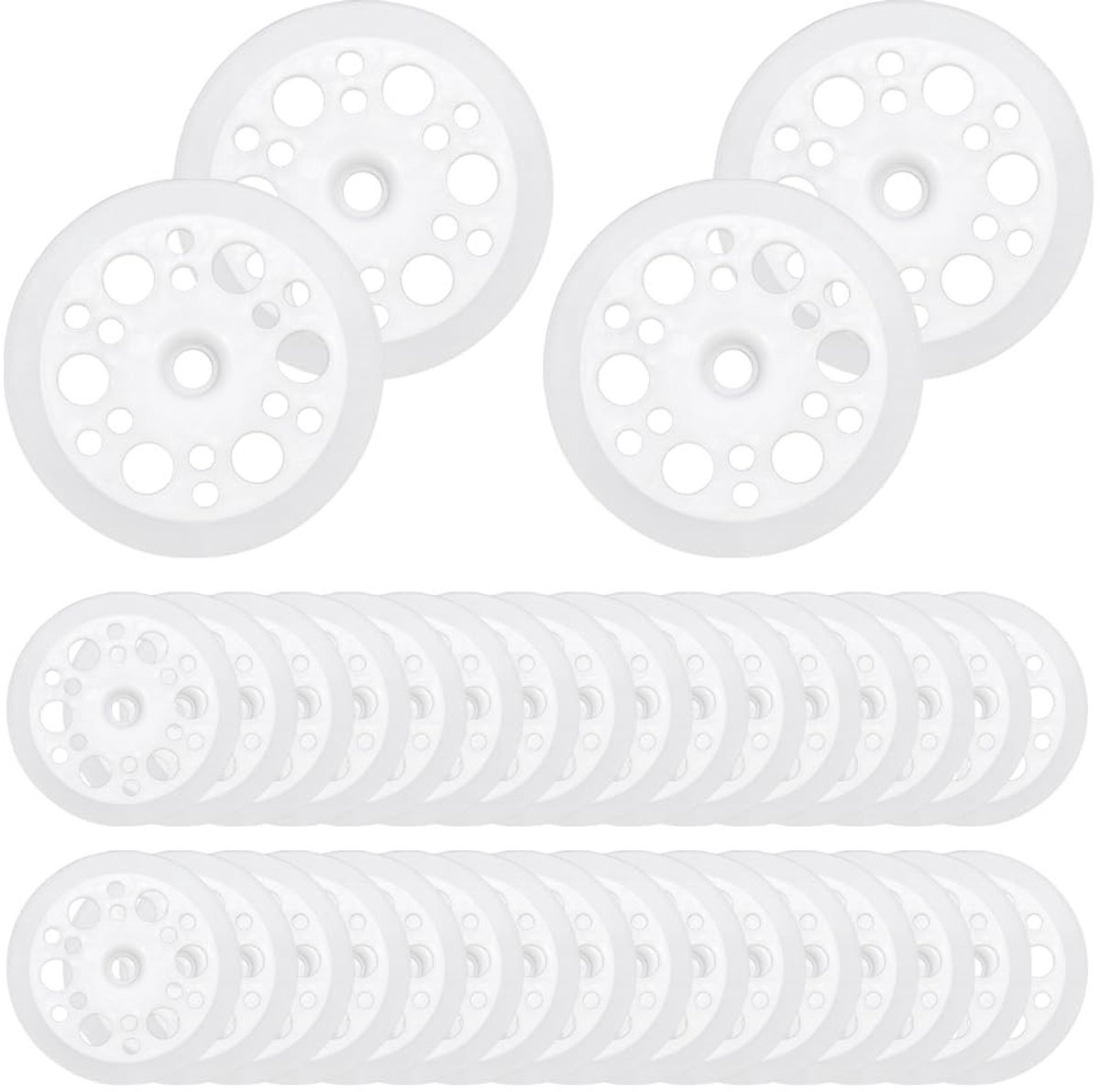 Isolatieschijven 46 mm - 200 stuks PP washers voor bevestiging en ondersteuning van materialen