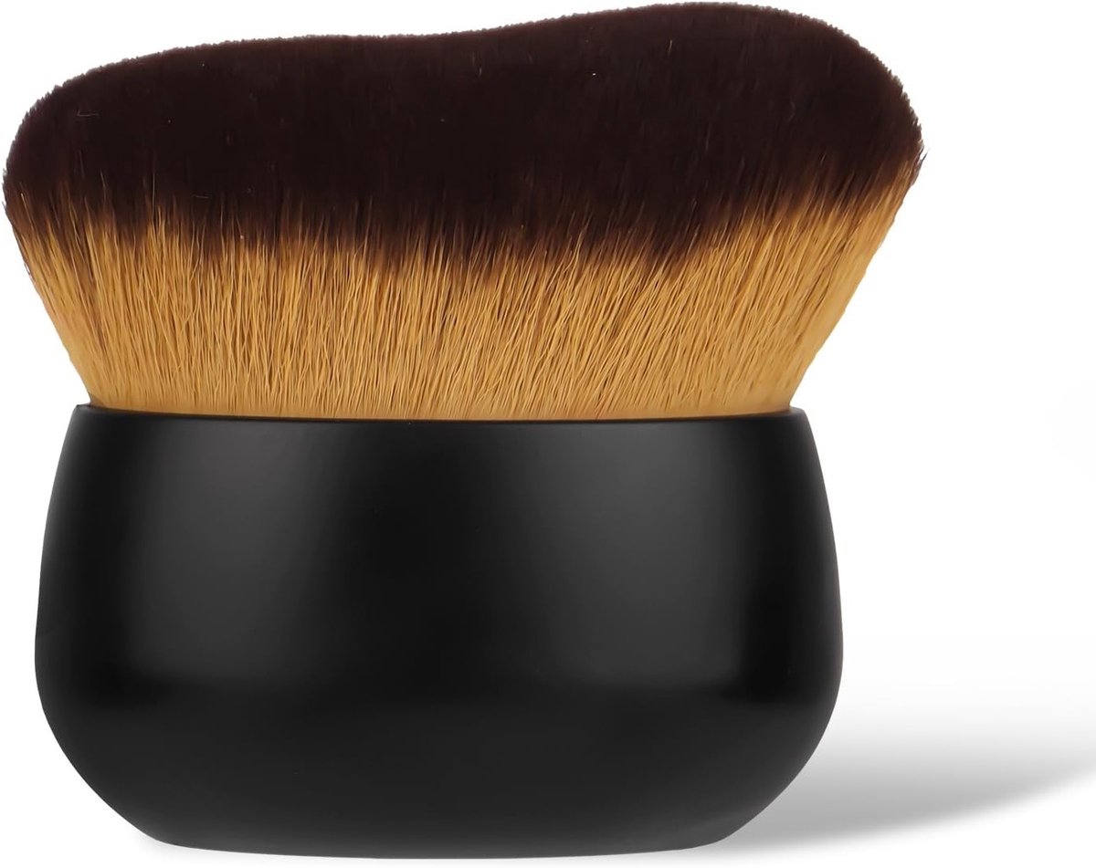 Extra Grote Make-upkwast voor het Lichaam, 7.5x6.5cm - Perfecte Applicator voor Zelfbruiners en Make-up op Gezicht en Rug (Zwart)