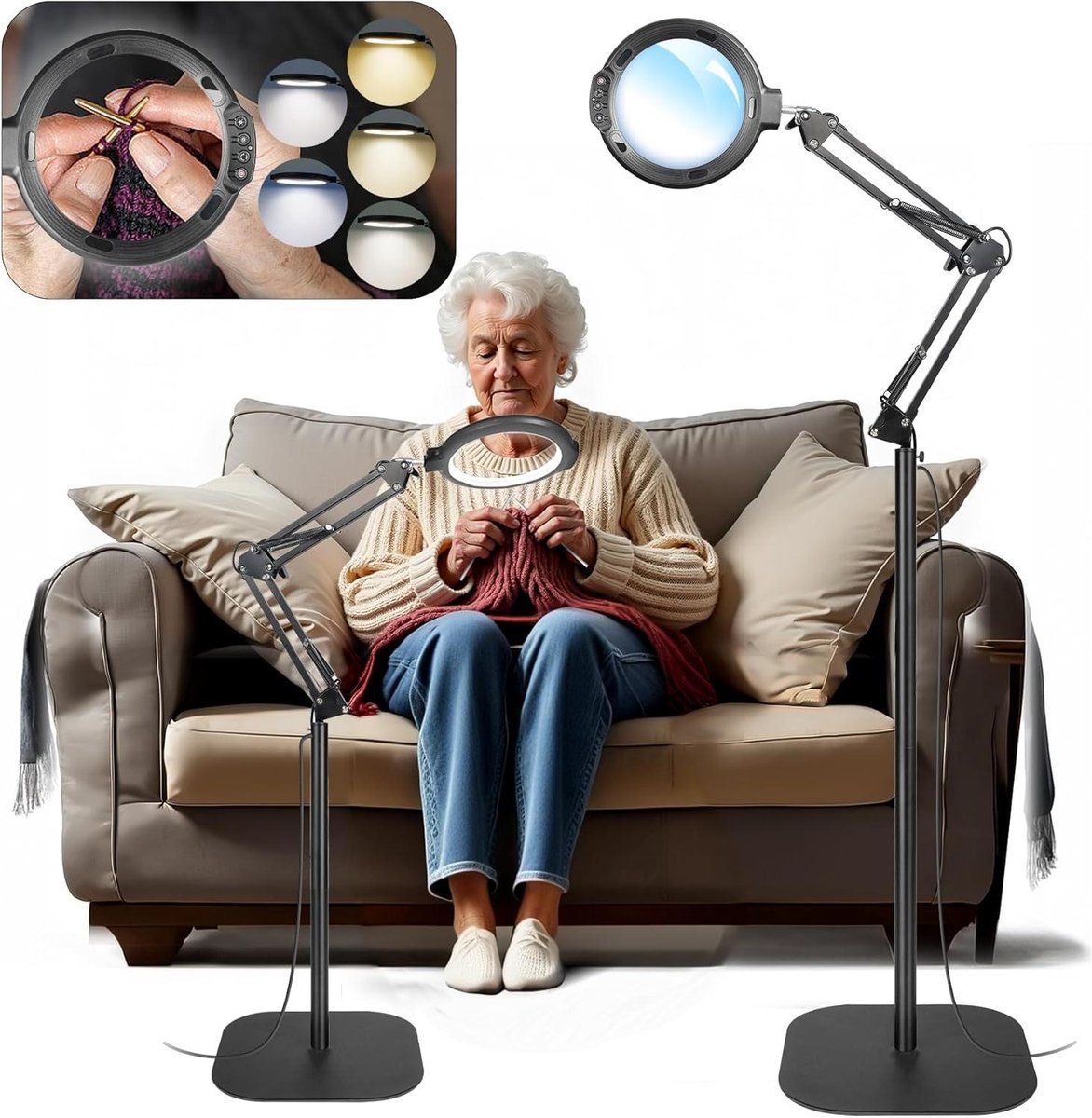 Loeplamp met Standaard - Lamp met Led Verlichting - zicht