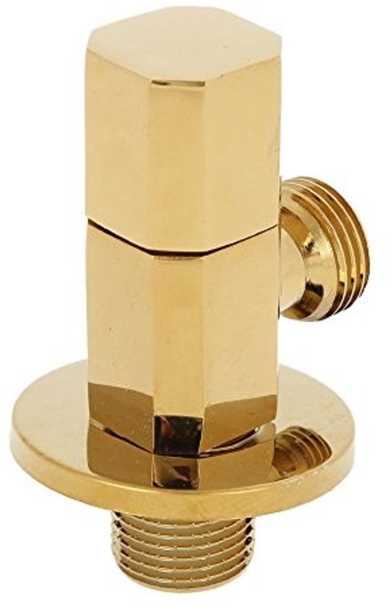 Golden crown - Kraan - Hoofdkraan - Verstevigd Messing - G1/2 Aansluiting - Waterafsluiter - Ideaal voor Badkamer - Messing Afwerking