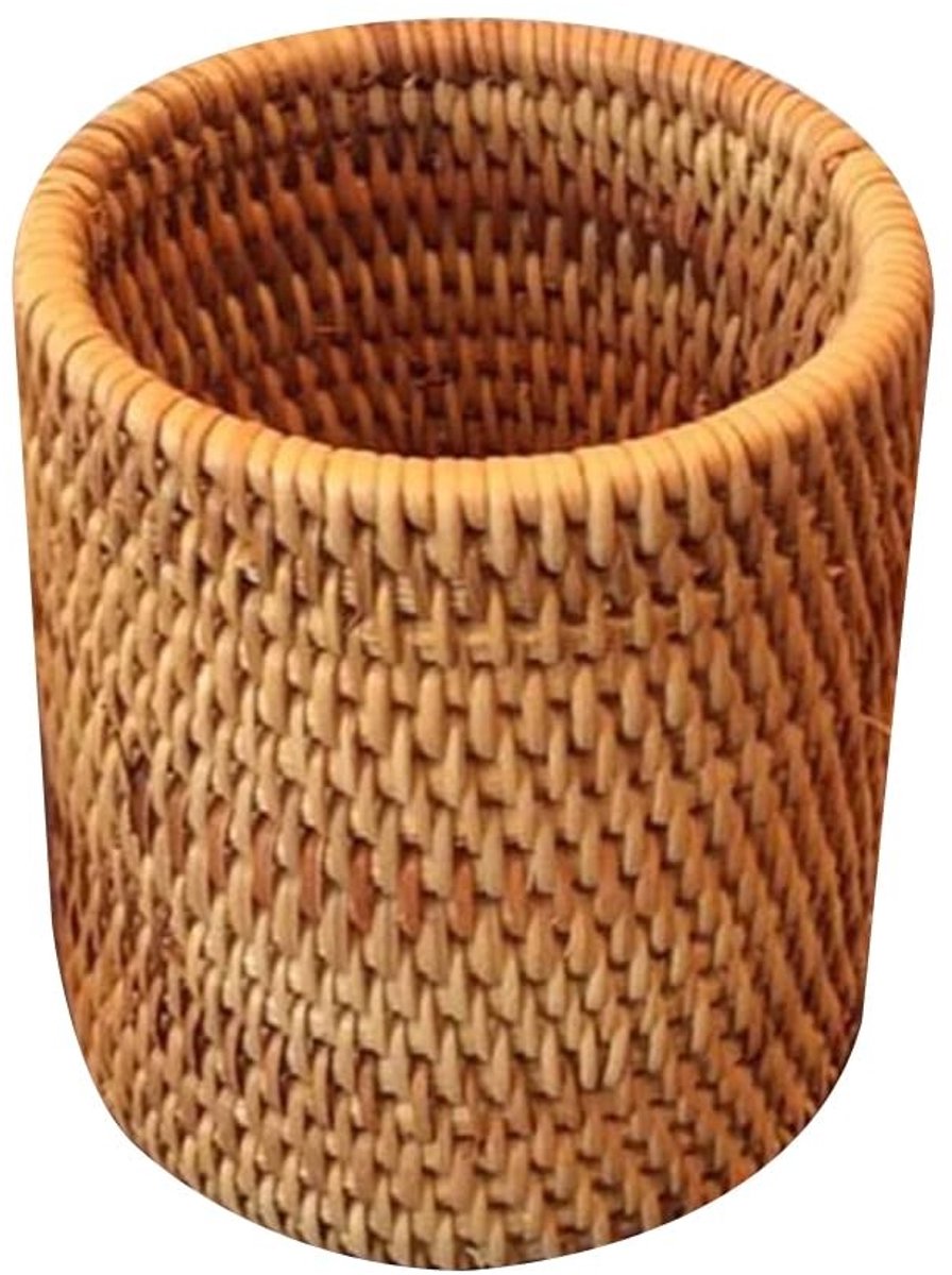 VT Goods - Rotan Opbergmand - Multifunctionele Organizer - Bruin - Pennenhouder - Bureaublad Organizer - Geschikt voor Thuis en Kantoor