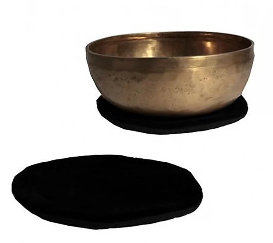 Klankschaalkussen plat rond zwart - 15x1 cm (3 stuks) - S van Yogi & Yogini — afbeelding 2