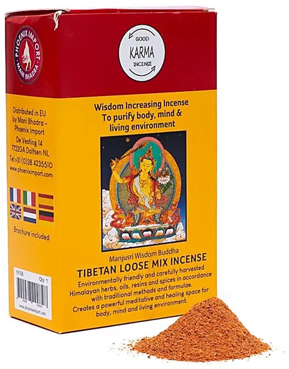 Gangchen Himalaya Tibetaans Wierookpoeder – Wijsheid Vermeerderend – Tibetaanse Wierook - 135 gram Meerkleurig