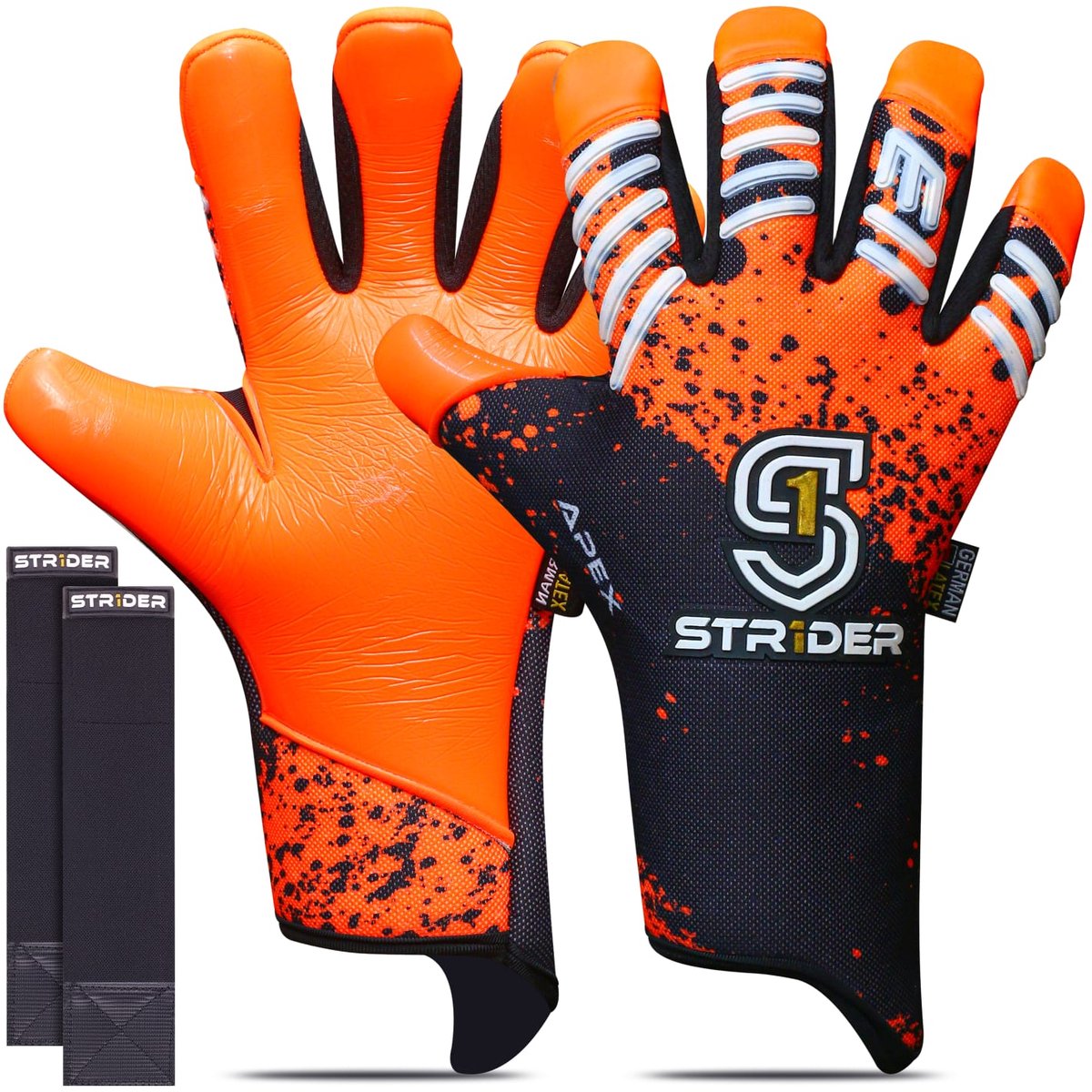 Str1der Apex keepershandschoen | Oranje | Maat 11