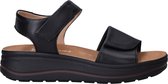 Hartjes, 132.2002/10 01.00, Sandales noires pour femmes avec fermeture velcro