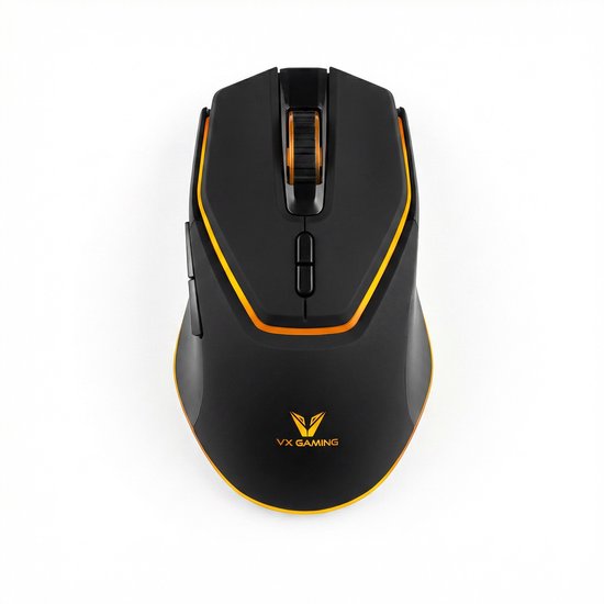 VX Gaming Phoenix - Gaming muis - Draadloze muis - Bluetooth - 2.4 Ghz - RGB - 4.800 DPI - 7 Knoppen - Zwart