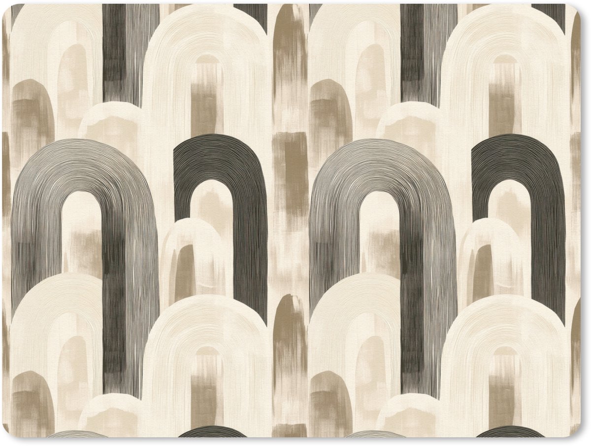 Muismat 12x10 cm - Mousepad Abstract - Patroon - Bogen - Muismatten