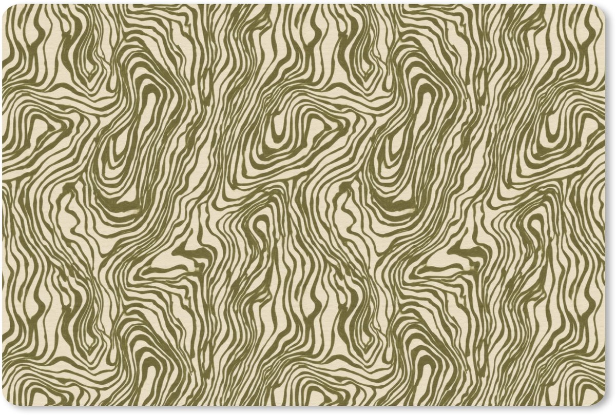 Muismat 13x8 cm - Mousepad Abstract - Marmer print - Groen - Muismatten