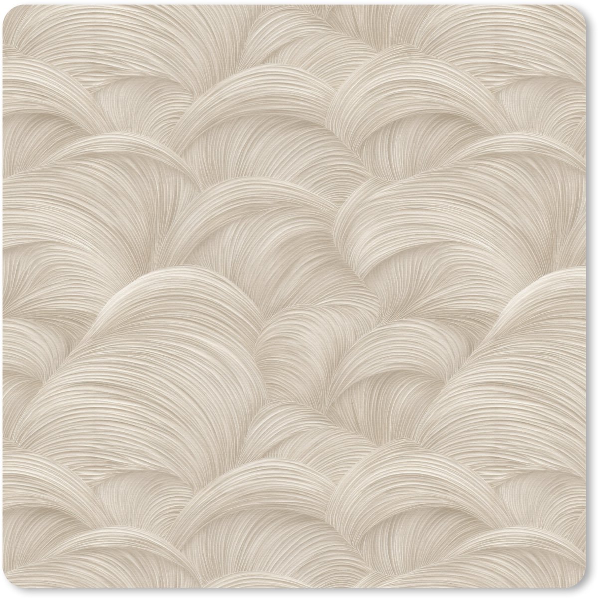 Muismat 20x20 cm - Mousepad Bogen - Patroon - Beige - Muismatten