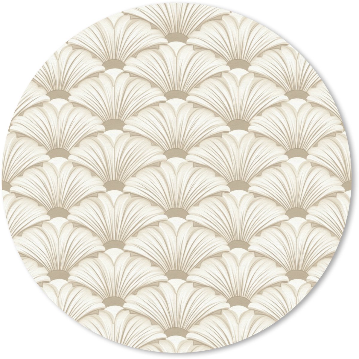 Muismat rond 30x30 cm - Mousepad Klassiek - Art - Beige - Ronde muismatten
