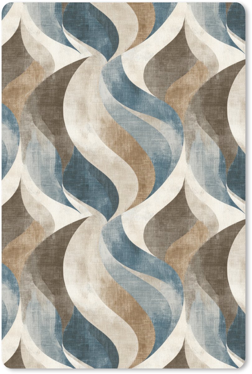 Muismat 13x20 cm - Mousepad Abstract - Golven - Kleurrijk - Muismatten