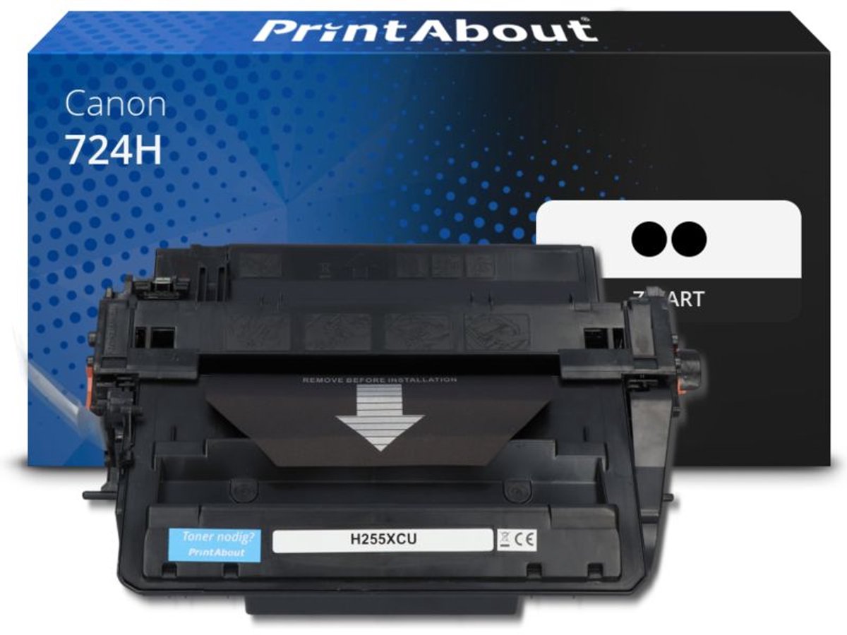 PrintAbout - Alternatief voor de Canon 724H / Zwart 2 Pack