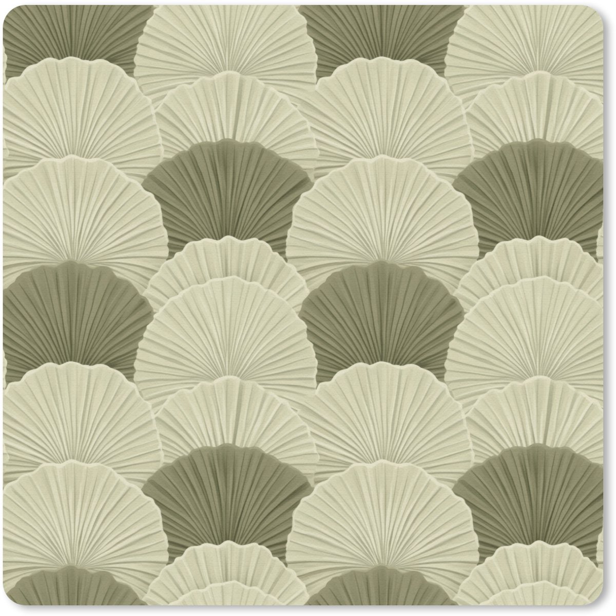 Muismat 30x30 cm - Mousepad Bladeren - Structuur - Groen - Muismatten