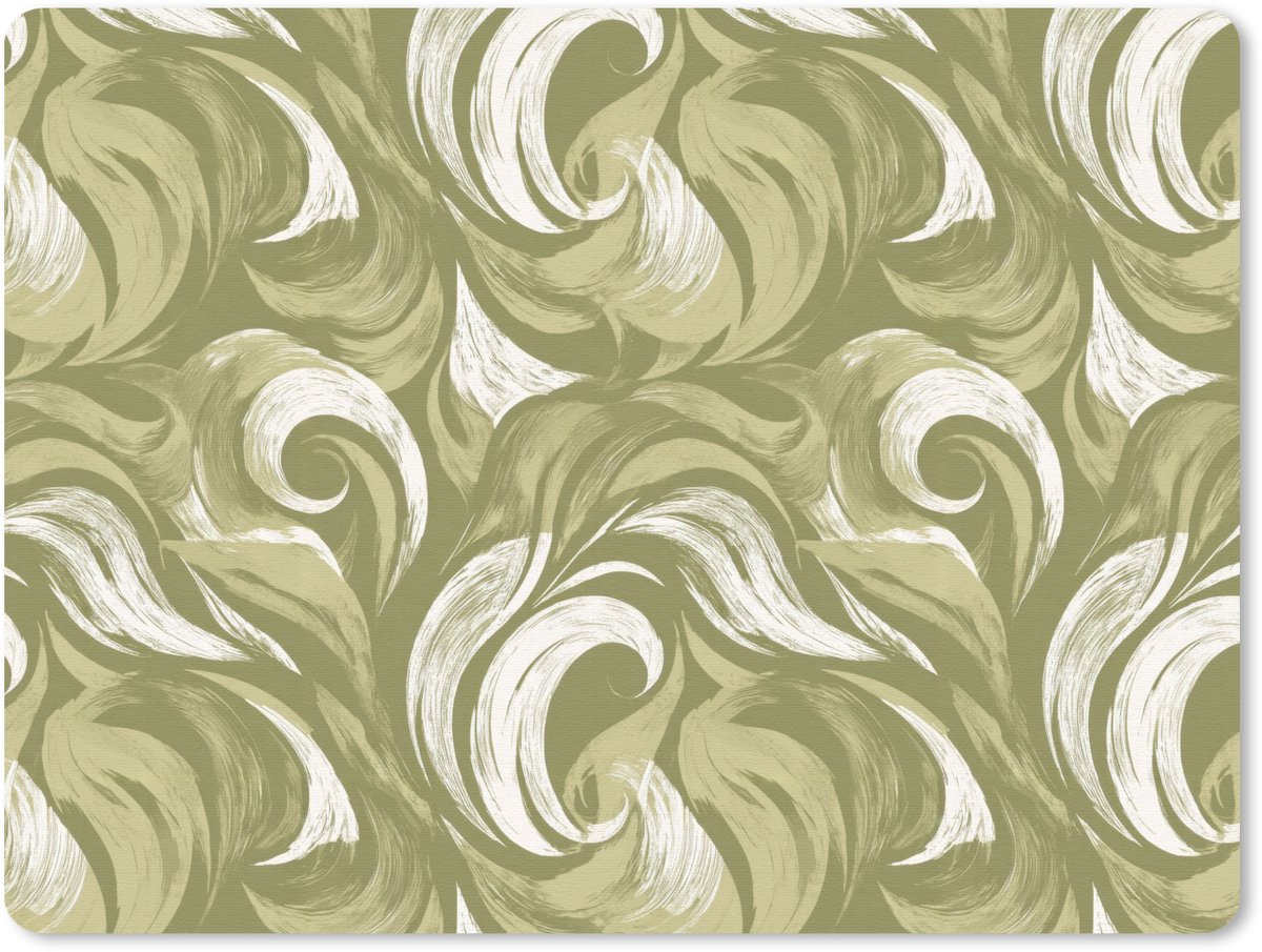 Muismat 12x10 cm - Mousepad Abstract - Textuur - Groen - Muismatten