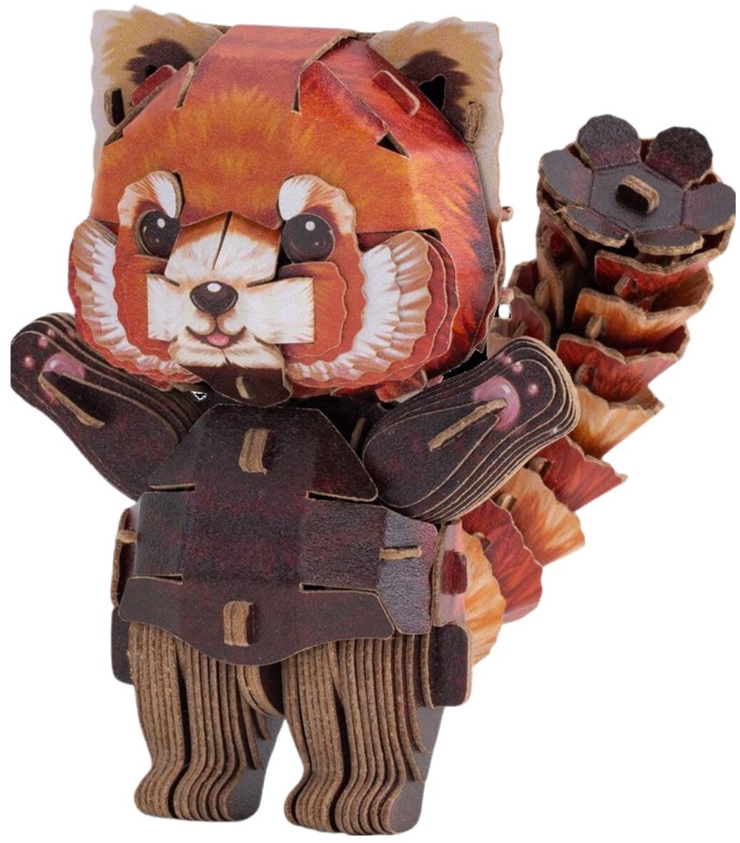 MakeBug, 3D Modelbouwpakket, Red Panda, MB-D-0040, 12x7x9cm