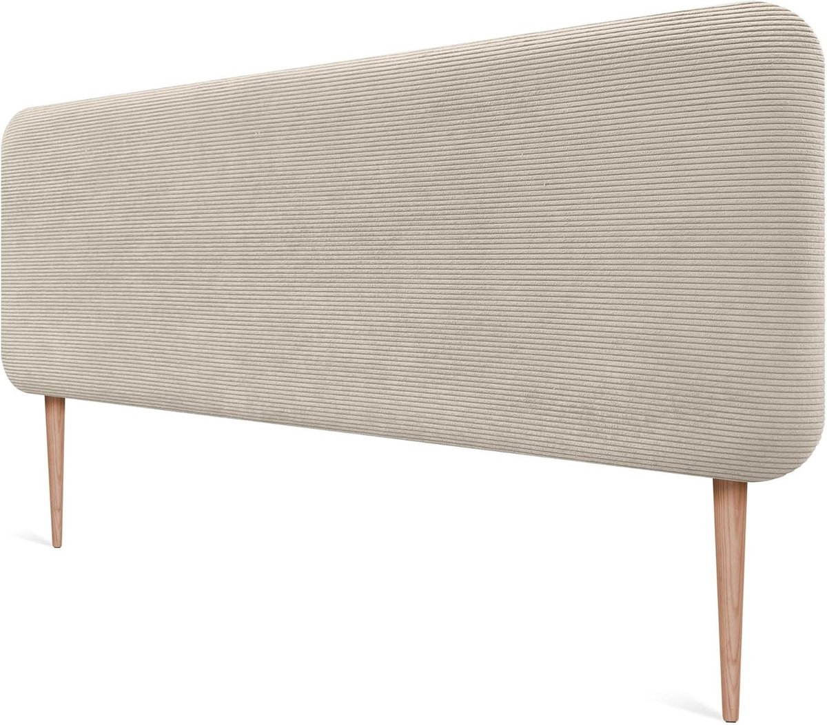 Gestoffeerd Hoofdbord - Hoofdbord met Poten - Bed Comfort - Premium Ribfluweel - 145 x 105 cm - Beige