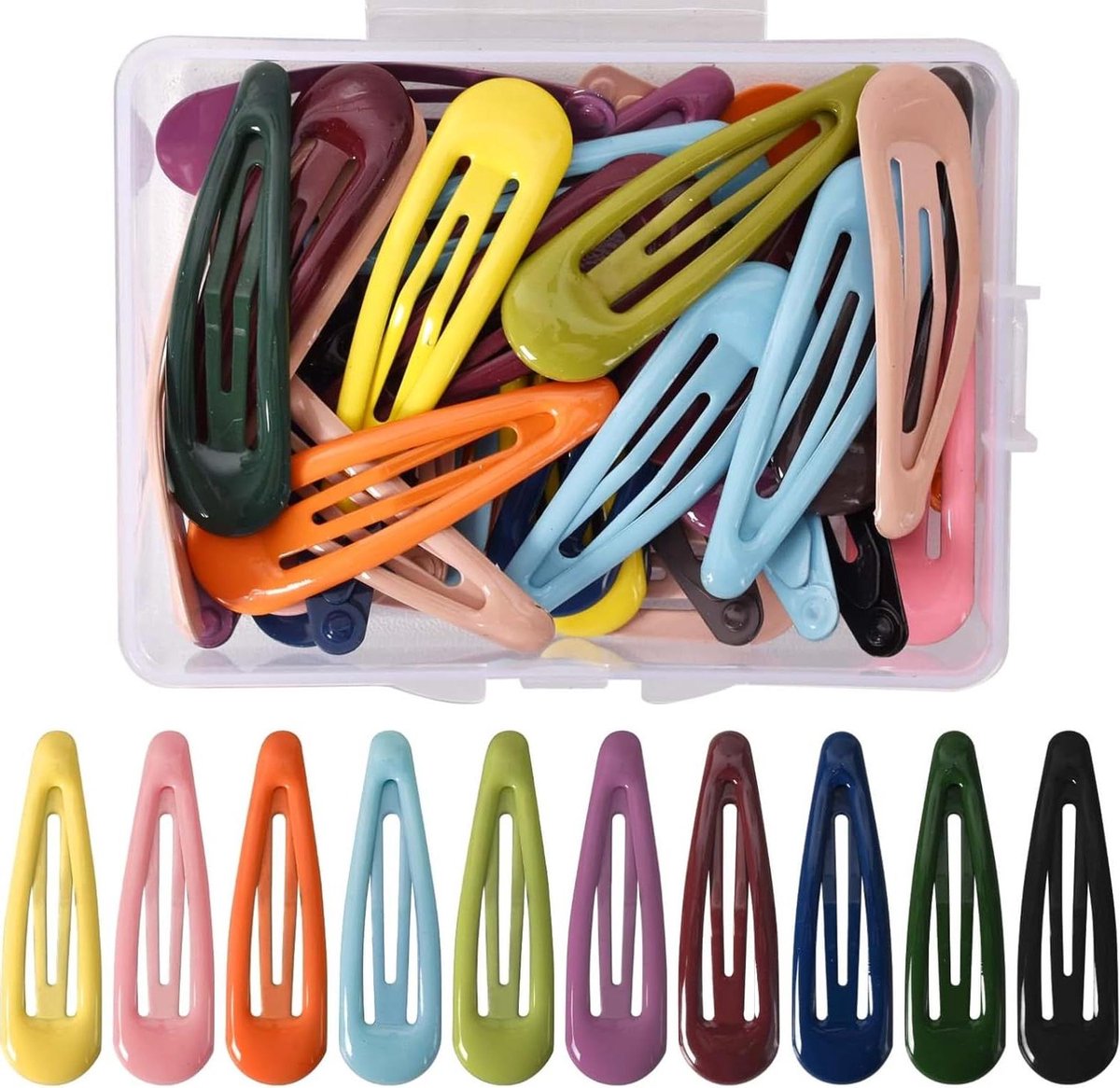 Snap Haarclips - Klemmen Set - Haar Fixeren - Antislip Ontwerp - 5 cm - Kleurrijk