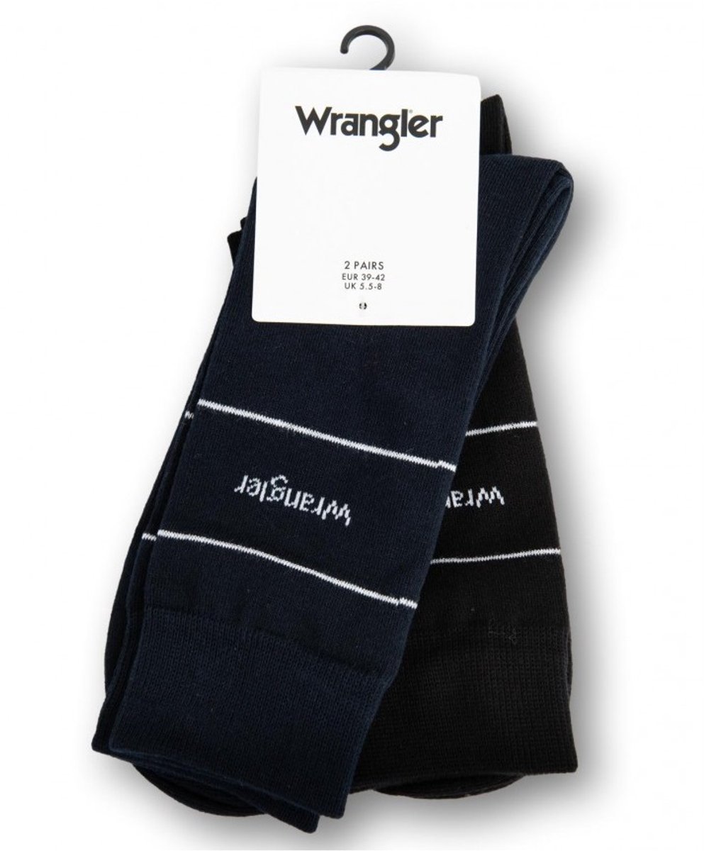 Wrangler Socks 2 pack Sign Off W0P511114 Marineblauw