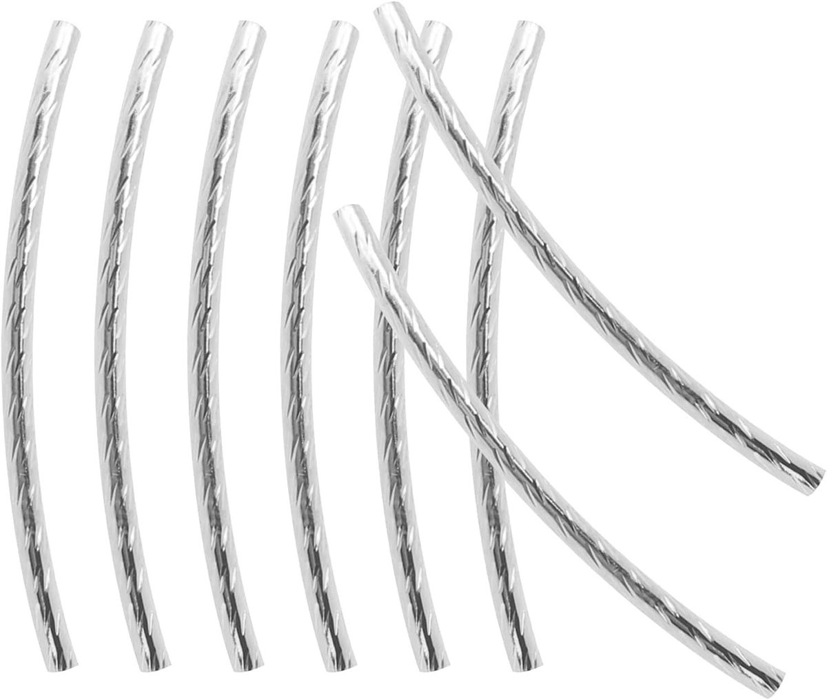 200 Stuks Gebogen Noodle Tubes voor DIY Sieraden, Spacer Kralen en Lange Tubes voor Creatieve Projecten