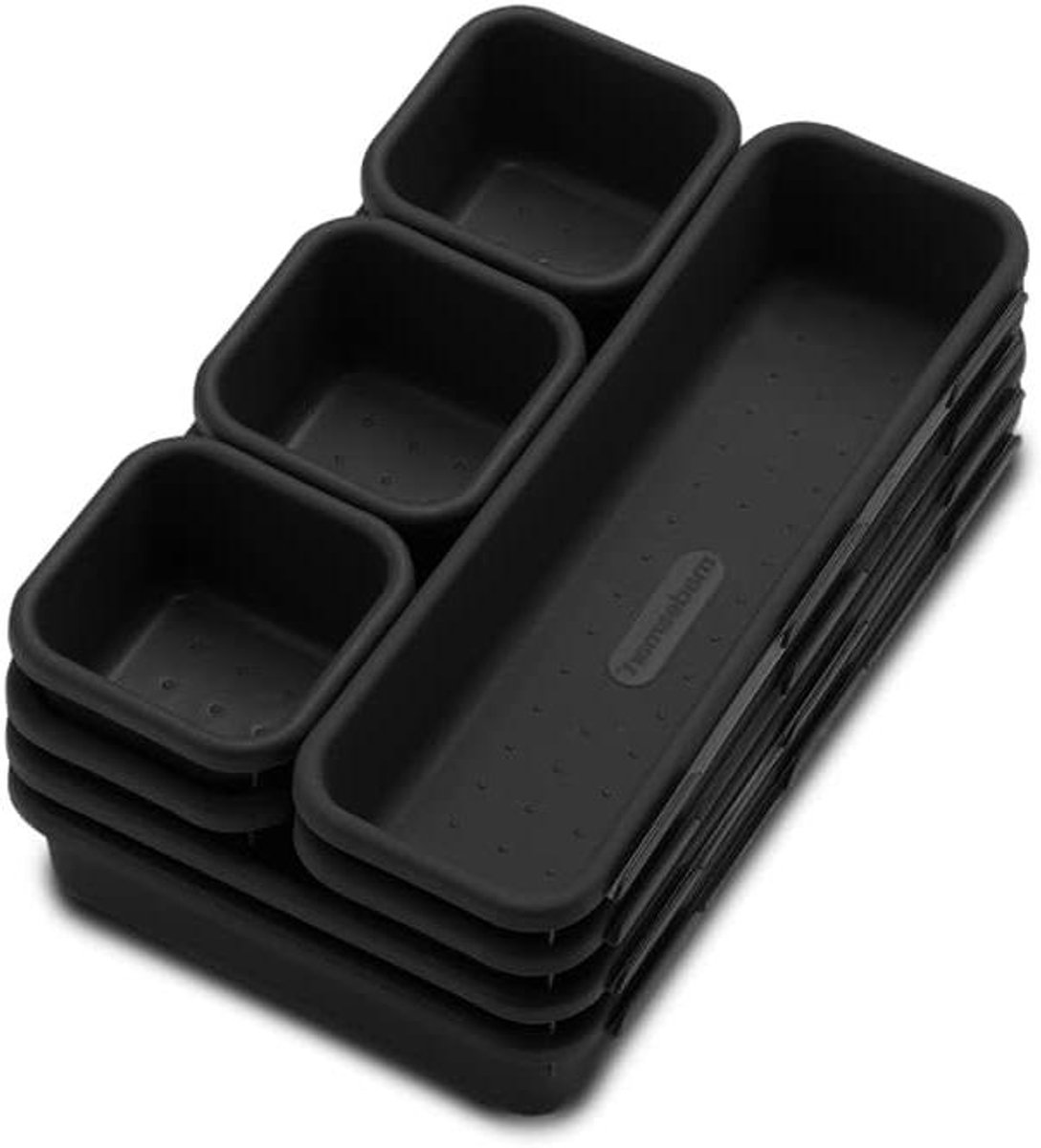 Opbergbakjes Set - Lade Organizer - Huis Organiseren - Antibacteriële Werking - 8 Stuks - Carbon