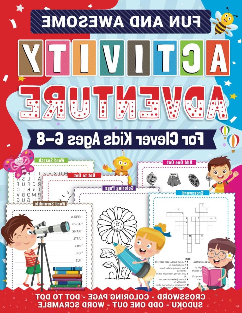 Activiteitenboek Kinderen - Puzzelboek Kleuren - Leren en Spelen - Meer dan 300 Opdrachten - 8.5 x 11 inch - Multicolor