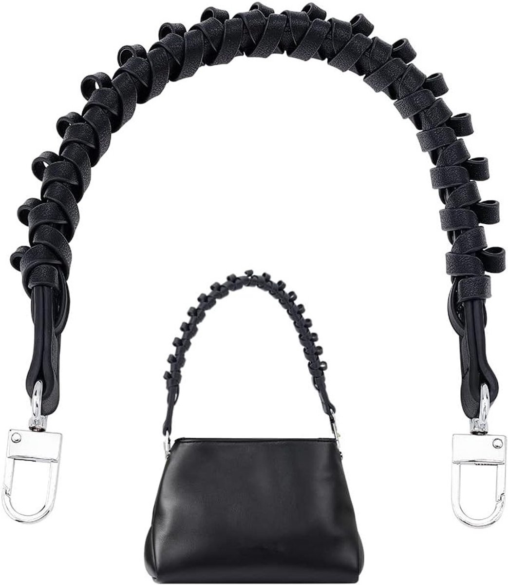 Leren Handvat voor Portemonnee, 43.5 cm Vervangbare Tasriem met Draaisluiting voor DIY Handtassen en Accessoires