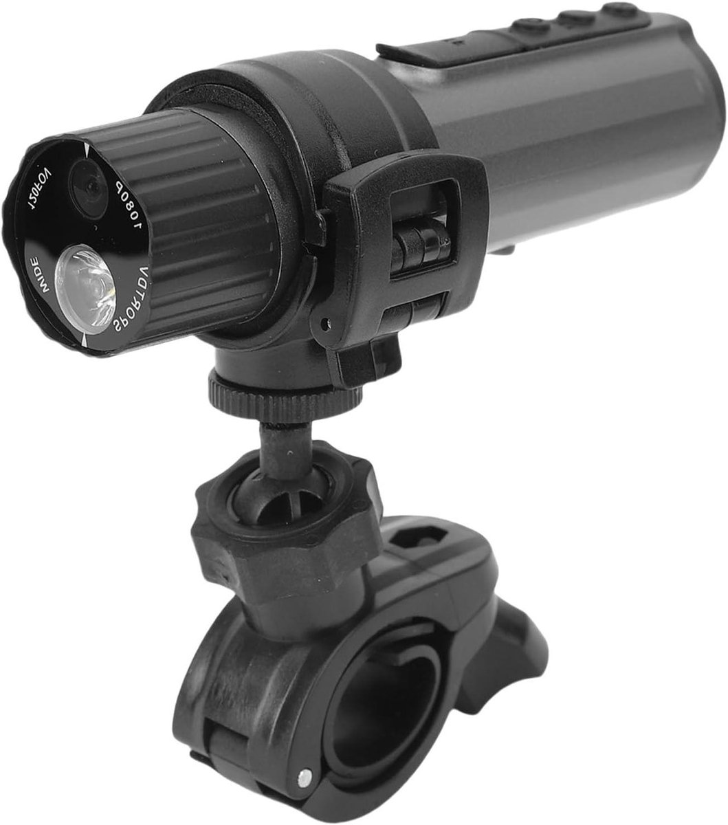 Actiecamera - Videorecorder Groothoekcamera - Fietsen en Motorrijden - Anti-shake en Nachtzicht - 140 graden lens - Zwart