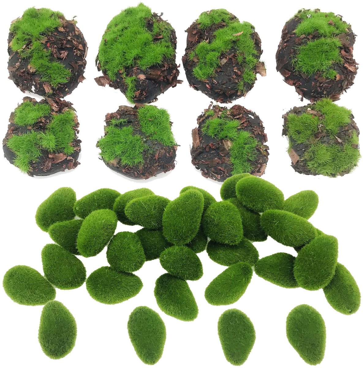 SPHProducts - Kunstschuim Decoratieve Rocks - Tuindecoratie - Groen - Mosrotsen - Perfect voor Feeëntuinen en Knutselen